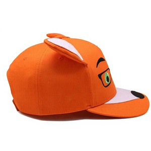 Casquette de baseball pour enfants à visière plate, broderie de dessin animé, motif animal mignon, style sportif, en tissu Oxford Dobby, personnalisable OEM 3D - Product Image 2