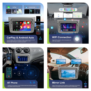 Radio para Auto Android Podofo de 7'' 4+64G, Estéreo para Auto con CarPlay/Android Auto Inalámbrico, GPS, WIFI, RDS para <span class=keywords><strong>Alfa</strong></span> Romeo <span class=keywords><strong>MITO</strong></span> 2008-2016 - Product Image 3