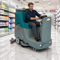 Nouvelle autolaveuse autoportée GS660 1030 mm avec brosse, batterie 24V/100Ah, machine de nettoyage autopropulsée pour parking