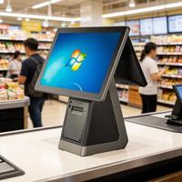 Sistema POS Todo en Uno con Pantalla Táctil de 15 Pulgadas, en Oferta en China, con SDK y Lector de Códigos de Barras, Intel Core I5/i7, Android/Windows