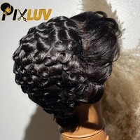 Pelucas sin pegamento, corte pixie, cabello humano, proveedores de pelucas, peluca frontal de encaje HD, mayorista, cabello vietnamita virgen, pelucas pixie cortas, 100% cabello humano