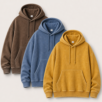 Sweat-shirt à capuche unisexe 100 % coton ultra lourd 420 GSM, coupe ample, broderie personnalisée, manches longues, pull-over, fabrication usine