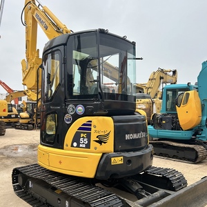 Excavatrice Komatsu PC55 certifiée CE ISO, moteur diesel de 5,5 tonnes, <span class=keywords><strong>pelle</strong></span> hydraulique, capacité de la benne de 0,22 m³, pour l'exploitation <span class=keywords><strong>mini</strong></span>ère, le creusement de fossés - Product Image 1