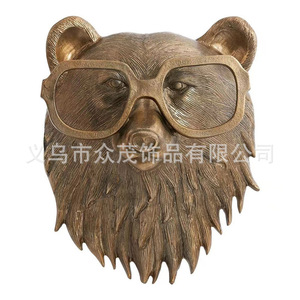 Statuetta Decorativa in Resina Animale <span class=keywords><strong>con</strong></span> Occhiali da Parete Orso Louie Topolino Frankie Cervo Decorazione per la <span class=keywords><strong>Casa</strong></span> - Product Image 5