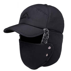Gorro de Invierno para Hombre, Cálido, Ajustable, con Orejeras de Piel Sintética Negra - Product Image 5