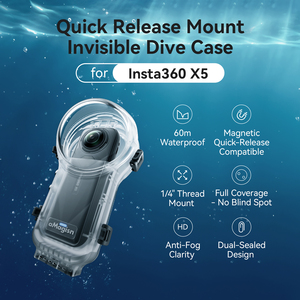Vỏ lặn vô hình AMagisn dành cho giá đỡ tháo lắp nhanh Insta360 X5, vỏ chống nước vô hình cho phụ kiện máy ảnh Insta360 X5 - Product Image 2