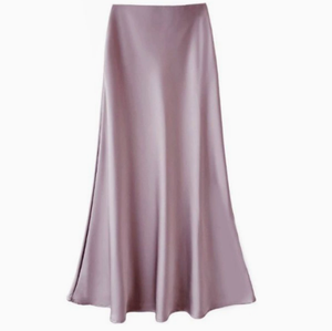<span class=keywords><strong>Jupe</strong></span> <span class=keywords><strong>longue</strong></span> en satin d'été 2026 pour femme, <span class=keywords><strong>taille</strong></span> <span class=keywords><strong>haute</strong></span>, coupe ajustée, style coréen, couleur unie champagne et noir, <span class=keywords><strong>jupe</strong></span> midi pour femme - Product Image 5