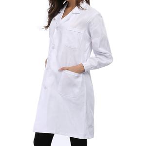 Blouse médicale longue à manches longues en polycoton pour pharmacien, dentiste, femme, blouse <span class=keywords><strong>de</strong></span> laboratoire blanche, blouse <span class=keywords><strong>de</strong></span> laboratoire professionnelle pour médecin, infirmière, femme - Product Image 5