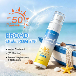 Custom logo Coconut Sunscreen Mist <strong>Spray</strong> Long Lasting Broad Spectrum SPF 50 Sunblock <strong>Sun</strong> Protection Face and Body <strong>Spray</strong> - Product Image 3