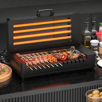 Grill électrique rotatif automatique sans fumée multifonctionnel pour bœuf et agneau