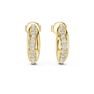 Pendientes de Diamantes Cultivados en Laboratorio, Joyería de Diseño Elegante, Accesorio Brillante y Elegante - Product Image 1