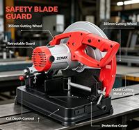 Machine à découper de 355 mm, 220 V, coupe-profil métallique robuste pour la découpe d'acier, d'aluminium, d'angle et de barres d'armature