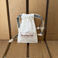 Sac à cordon en toile de coton écologique, petite pochette à bijoux avec logo personnalisé