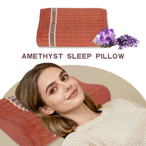 Leading Pro Amethyst Pillow con <span class=keywords><strong>FIR</strong></span> Infrared PEMF Masaje para Cervical Heat Healthcare Supply - Product Image 1