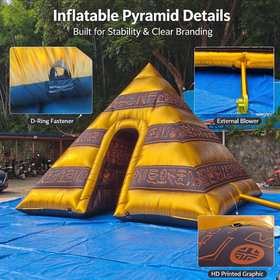 Giant Inflatable Egyptian Pyramid Tunnel Tent Arch Ancient Egypt Theme ...