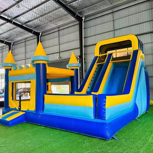 Phim hoạt hình thương mại lâu đài nảy với bóng hồ bơi trượt lâu đài Trampoline bơm hơi của trẻ em - Product Image 2