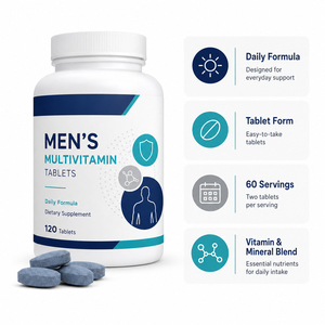 Complément alimentaire multivitaminé végétalien et minéral méthylié pour hommes, marque privée, naturel et revitalisant, en comprimés, pour adultes et nouveau-nés - Product Image 4
