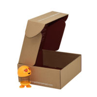 Boîtes d'emballage cadeau en carton ondulé kraft de petite taille, durables, écologiques, avec laminage mat personnalisé