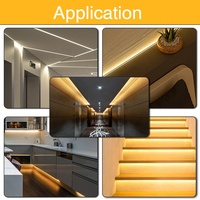 Lampu LED Strip Kustom Kecerahan Tinggi 24V Satu Warna Luces Tira 120 LED/m Lebar 10mm Pelapis Fleksibel SMD 2835