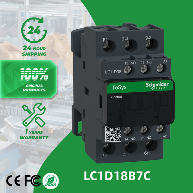 100% Original New Schneider LC1D18B7C TeSys D Series 18A Three-pole AC Contactor