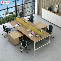 Table de bureau moderne JIUSHUN, sur mesure, luxe, vente en gros, bureau modulaire en bois ergonomique, moderne