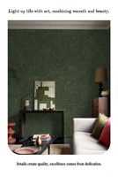 Papier peint toile rouge brique artistique, style américain rétro avec texture abstraite pour hôtel, chambre, appartement, hall