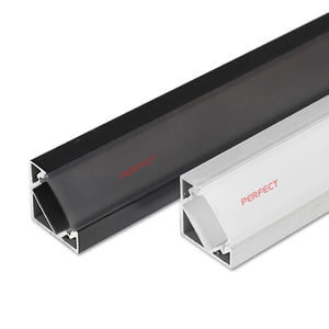 Canale in alluminio a forma di <span class=keywords><strong>V</strong></span> di colore nero per profilo in alluminio flessibile a strisce luminose a led - Product Image 2