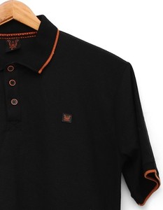 Plain dyed polo <b>shirt</b> Men Textured Knit Polo <b>Shirt</b> – Slim Fit with Contrast Tipping - Product Image 2