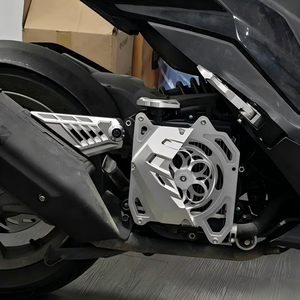 Cache de protection de radiateur en aluminium CNC avec déflecteur de vent creux et ventilateur rotatif pour la modification de scooter 150cc refroidi par eau - Product Image 6