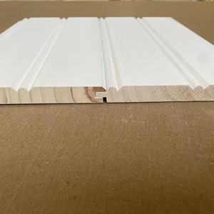 Wainscoting Panels Interior White Primed Wall Molding Tongue and Groove Pine Wood <b>T</b>&G for Ceiling - Product Image 1