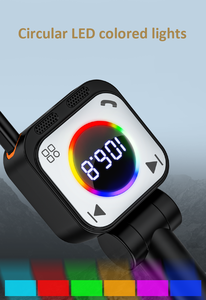 Xe Tiện Ích 2025 FM Transmitter Car Charger 30W/RGB Màu Vòng Ánh Sáng/Có Thể Thu Vào Loại C Cáp 45W Với Bluetooth - Product Image 5