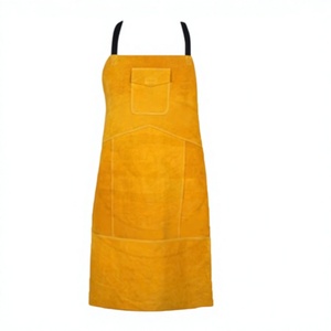 Delantal de Soldadura Amarillo Clásico con Bolsillos, Resistente para Cocinar y Uso Diario - Product Image 1