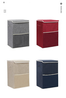 Nouvelle poubelle à linge rectangulaire pliable pour la maison et nouvelle boîte de rangement en coton et lin pour vêtements