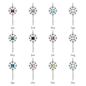 Collier porte-clés attrape-rêves en argent sterling 925 véritable, hypoallergénique, avec pierre de naissance des 12 mois, pour cadeau d'anniversaire personnalisé DIY - Product Image 2