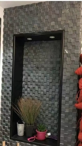 Hiện Đại Màu Đen <span class=keywords><strong>Slate</strong></span> <span class=keywords><strong>Mosaic</strong></span> Ốp tường kết thúc tự nhiên cho ngoài trời & trong nhà thiết kế mới nhất cho khách sạn hồ bơi phòng khách - Product Image 3