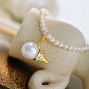 WENCHI S925 Plata DIY Accesorios de Perlas Montura Vacía Colgante de Collar Volcán para Perlas de 10-13mm - Modelo 10416 Hecho en China - Product Image 4