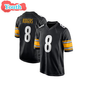 2026 Yeni Pittsburgh Çocuk Amerikan Futbolu Forması 4 DK Metcalf 8 Aaron Rodgers 90 T.J. Watt Gençlik Dikişli Oyun Forması - Product Image 4