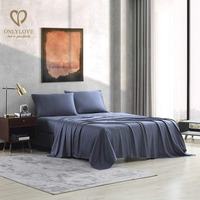 Parure de lit King Size en gros, couleur unie, soyeuse et douce, housse de couette respirante, draps de lit soyeux et lisses