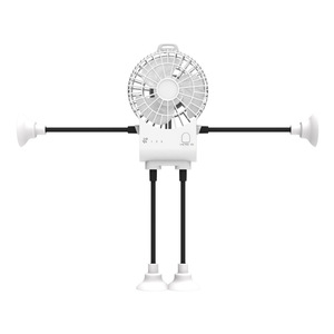 พัดลมตั้งโต๊ะ USB ดีไซน์แบบมนุษย์หมุนได้360 ° พร้อมฐานดูดแรงสูงแบบไร้สายสำหรับบ้านหอพักสำนักงาน2025ขายดี - Product Image 1