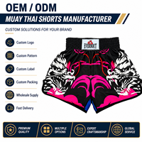 Shorts de Muay Thai MMA Dragon noirs pour l'entraînement de boxe, séchage rapide, respirants, légers, équipement de combat, vente en gros, faible MOQ, personnalisables
