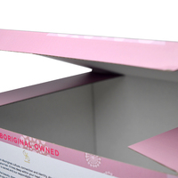 Boîte cadeau pliable personnalisée de grande, moyenne et petite taille carrée rose pour fabricants, adaptée aux chaussures, aux vêtements et aux chaussettes