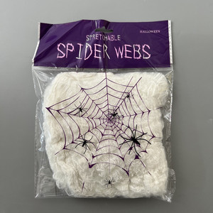 Cinturón de algodón para Halloween, arañas, tela de araña aterradora, adorno de pared para decoración de fiesta, suministros exclusivos para Halloween y vacaciones - Product Image 1