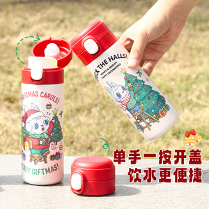 Christmas Cartoon Insulated Water Bottle 304 Stainless Steel Portable Student Cup For Outdoor Use - Product Image 3
