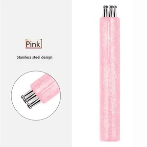 Stylo à points pour ongles avec tête en métal et manche en acrylique, outil portable de peinture par points pour manucure, pour le nail art DIY en salon - Product Image 2