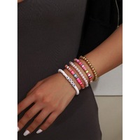 Ensemble de 5 bracelets colorés en perles de style bohème pour l'été