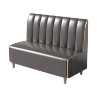 Ensemble de meubles de salon, canapé, table et chaises en cuir de luxe, marbre carré, pour hôtel, café, bar, restaurant