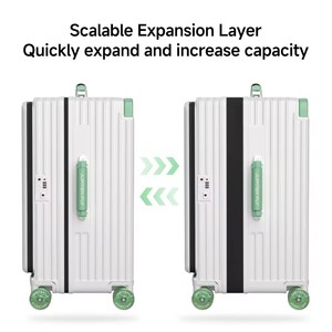<strong>Large</strong> Thick PC Expandable Luggage <strong>Suitcase</strong> with Wide Handle Deep Storage Side Opening Portable <strong>Light</strong> Weight Durable Travel Case - Product Image 5