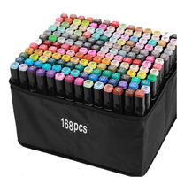 Marqueurs d'art permanents à double pointe colorés Usa Mairun Modèle 406 24~262, encre non effaçable, double embout, marqueurs à alcool