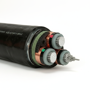 Câble MV blindé en cuivre 3 conducteurs XLPE 8,7/15 kV vers 26/35 kV, <span class=keywords><strong>gaine</strong></span> PVC, IEC 60840, pour <span class=keywords><strong>pose</strong></span> en sous-station - Product Image 4