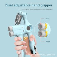 Fortalecedor de Agarre Digital Ajustable de Doble Ajuste 5-60KG con Contador para Ejercicios de Antebrazo y Dedos, Terapia de Mano